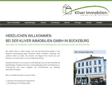 Tablet Screenshot of kliver-immobilien.de